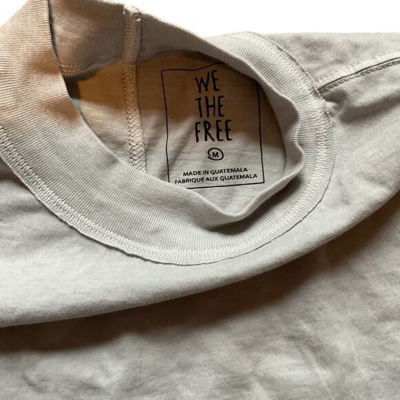 Free People Women’s Mock Neck Long Sleeve Tee. Grey. Size Medium. - Picture 7 of 11